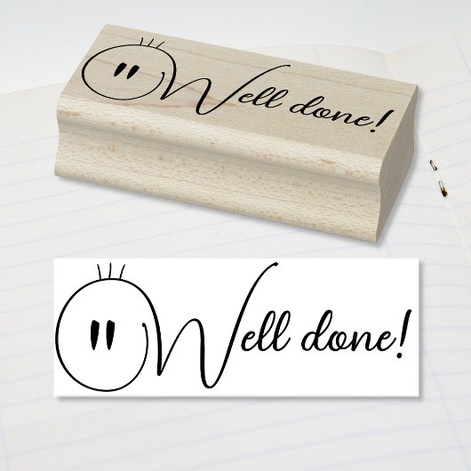 Cute Worm Snake Smiling Face Symbol Well done! ラバースタンプ