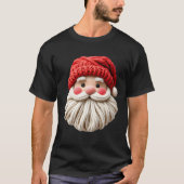 Cute Yarn Santa Christmas Face Tシャツ (正面)
