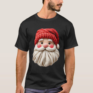 Cute Yarn Santa Christmas Face Tシャツ