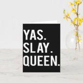 Cute Yas Slay Queen Quote Girls  カード (黄色い花)