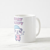 Cute Yawning Panda Beary Sleepy Pun コーヒーマグカップ (正面右)