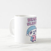 Cute Yawning Panda Beary Sleepy Pun コーヒーマグカップ (正面左)