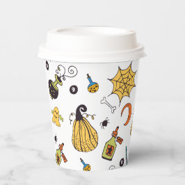 Cute Yellow and Green Boo Halloween Paper Cups 紙コップ