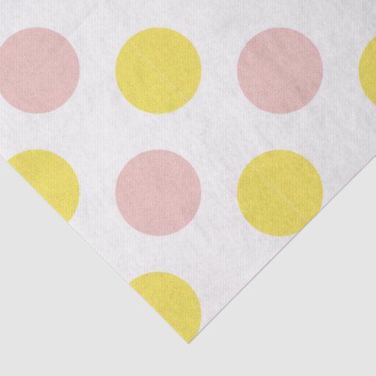 Cute Yellow and Pink Polka Dot  薄葉紙 (詳細)