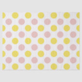 Cute Yellow and Pink Polka Dot  薄葉紙 (正面)