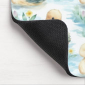 Cute Yellow Blue Ducks マウスパッド (コーナー)