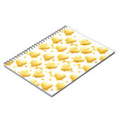 Cute Yellow Hearts Pattern Spiral Notebook ノートブック (左側)