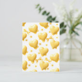 Cute Yellow Hearts Postcard - Sweet Candy Love Not ポストカード (スタンド正面)