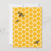 Cute Yellow Honeycomb Mommy to Bee Baby Shower サンキューカード (裏面)