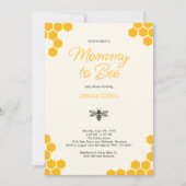 Cute Yellow Honeycomb Mommy to Bee Baby Shower 招待状 (正面)