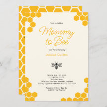Cute Yellow Honeycomb Mommy to Bee Baby Shower