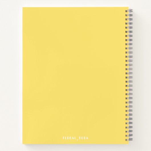 Cute yellow Notebook ノートブック (裏面)