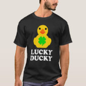 Cute Yellow Rubber Duck Four Leaf C St Patrick's D Tシャツ (正面)