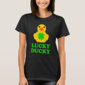 Cute Yellow Rubber Duck Four Leaf C St Patrick's D Tシャツ (正面)