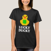 Cute Yellow Rubber Duck Four Leaf C St Patrick's D Tシャツ (正面)