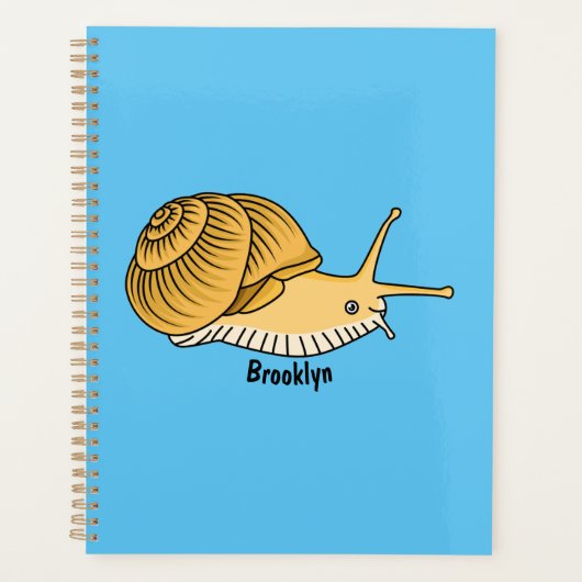 Cute yellow snail cartoon illustration  プランナー手帳 (正面)