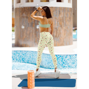 Cute Yellow Sport Women Yoga Pants Leggings レギンス