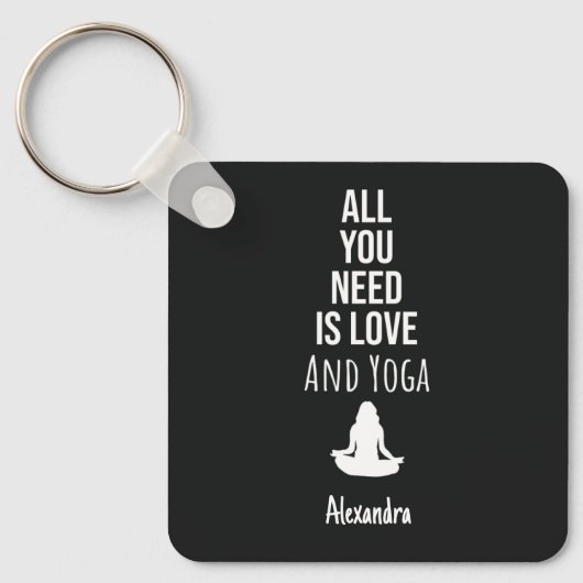 Cute Yoga Gifts For Yogi Lover Personalized キーホルダー (正面)