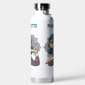 cute yoga girl gym water bottle ウォーターボトル (左面)