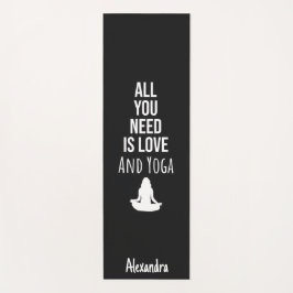 Cute Yoga Mat Yogi Modern Unique Meditation Black ヨガマット