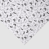 cute yoga pet dog pattern white background 薄葉紙 (詳細)