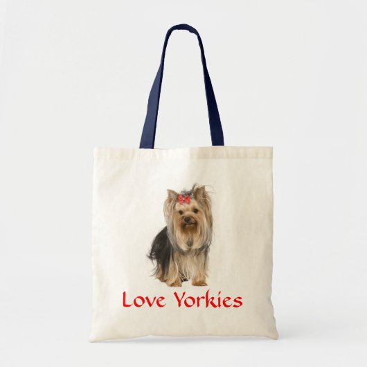 Cute Yorkie Mom Puppy Dog Gift Yorkshire Terrier トートバッグ (正面)