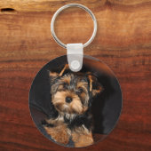 Cute Yorkie Yorkshire Terrier Dog Keychain キーホルダー (正面)