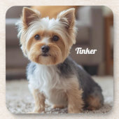 Cute Yorkshire Personalized Beverage Coaster Set コースター (正面)