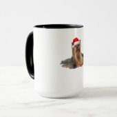 Cute Yorkshire Terrier Christmas Gift マグカップ (正面左)