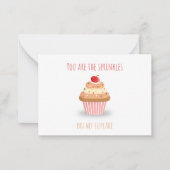 Cute You Are the Sprinkles on My Cupcake ノートカード (正面)