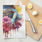 Cute You are Toadally Awesome Toad  Kitchen Towel キッチンタオル (四つ折り)