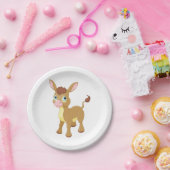 Cute Young Donkey with Big Blue Eyes ペーパープレート (パーティー)