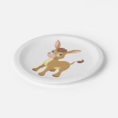 Cute Young Donkey with Big Blue Eyes ペーパープレート (アングル)