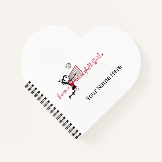 Cute Young Girl's Volleyball Notebook ノートブック (正面)