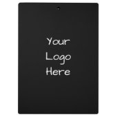 Cute Your Logo Here Black & White Clipboard  クリップボード (裏面)