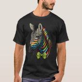 Cute Zebra  Animal on Zebra 4 Tシャツ (正面)