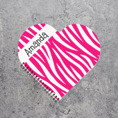 Cute Zebra Print Heart Shaped ノートブック