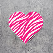 Cute Zebra Print Heart Shaped ノートブック