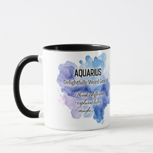 Cute Zodiac Sign Traits/ Aquarius Wrap  マグカップ (左)