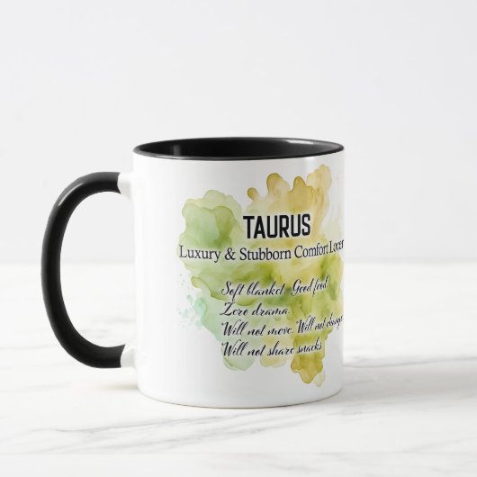Cute Zodiac Sign Traits/ Taurus Wrap  マグカップ (左)