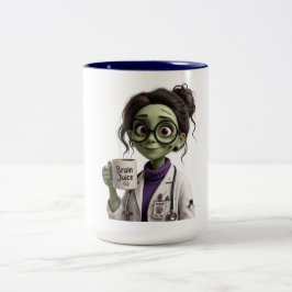 Cute Zombie Doctor Brain Juice Coffee Mug - Funny ツートーンマグカップ