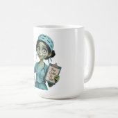 Cute Zombie Surgeon Mug - Too Cute To Die Medical コーヒーマグカップ (正面右)