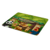 Cute Zoo Animals Kitchen Cutting Board Design カッティングボード (角)