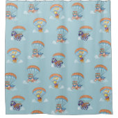 Cute Zoo Parachute Shower Curtain シャワーカーテン (正面)