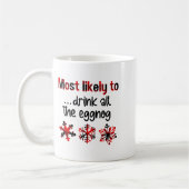 Cutecomfy Most Likely To Drink All The Eggnog Chri コーヒーマグカップ (左)