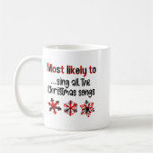 Cutecomfy Most Likely To Sing All The Christmas So コーヒーマグカップ (左)