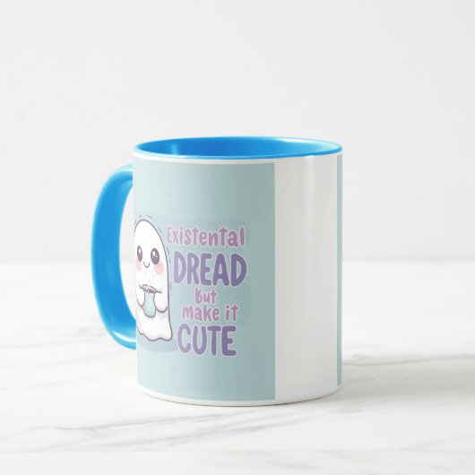 CuteGhost "Existential Dread But Make It Cute" Mug マグカップ (正面左)