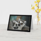 CuteLemurLowving Any大事な行事グリーティングカード カード (黄色い花)