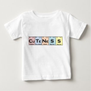 CuTeNeSSの周期的な要素の乳児のティー ベビーTシャツ