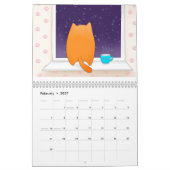 Cutenessの猫年 カレンダー (2月 2027)